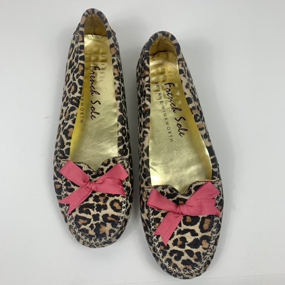 French Sole Animal Print Cheetah Ballet Flats - Picture 1 of 9